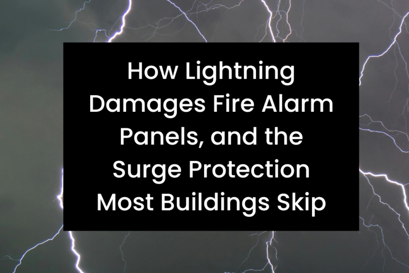 lightning damage fire alarm panel