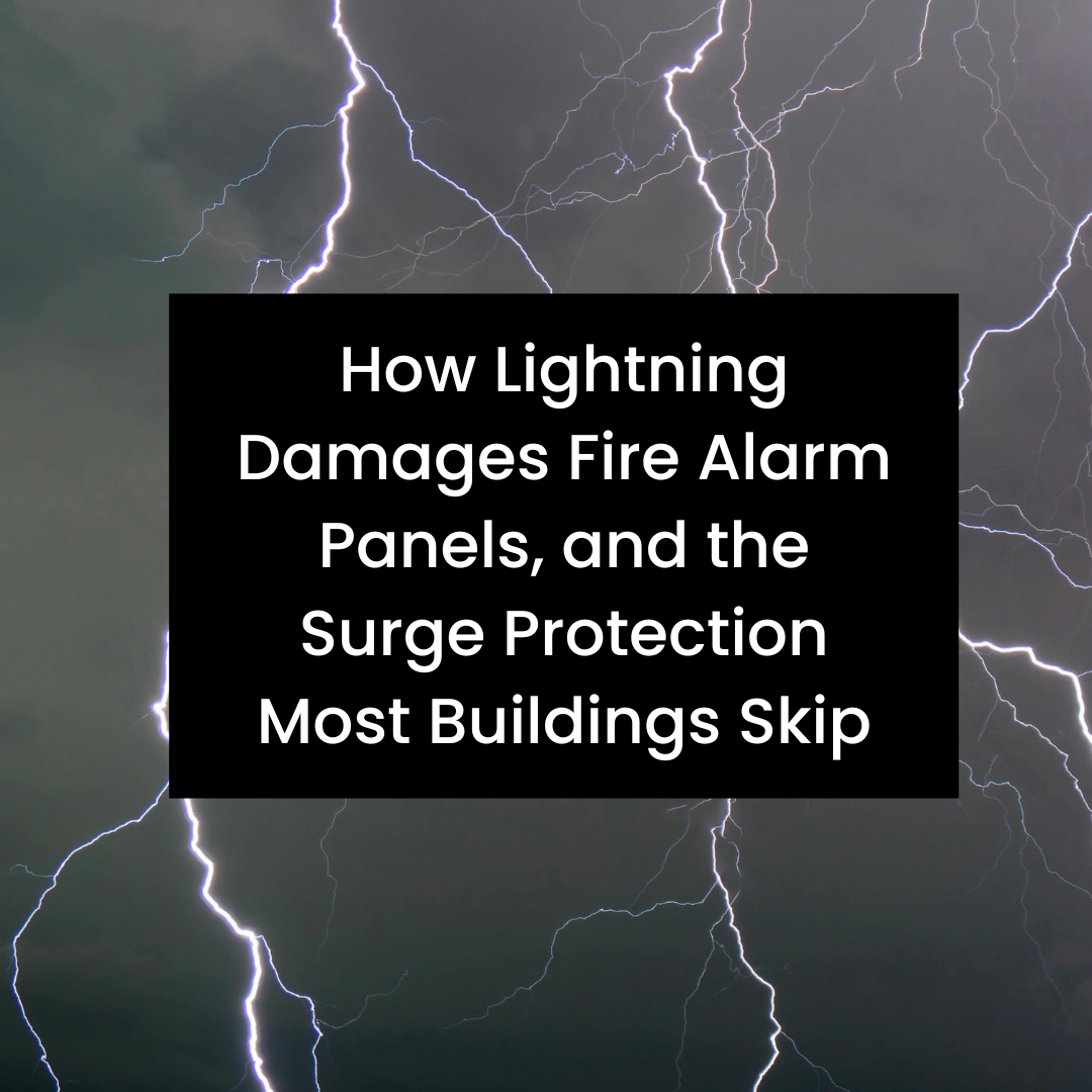 lightning damage fire alarm panel