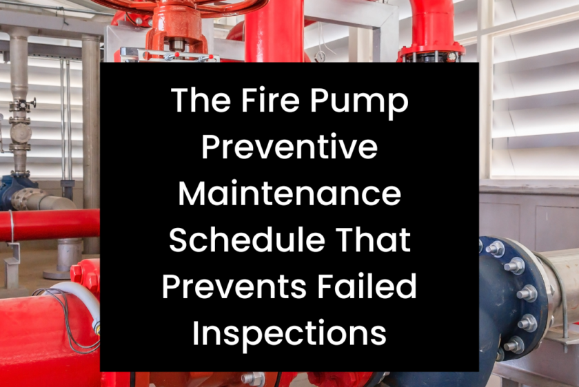 Fire Pump Preventive Maintenance Schedule
