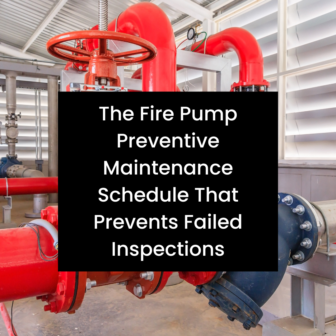 Fire Pump Preventive Maintenance Schedule