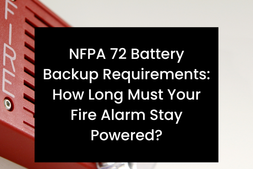 fire alarm system battery backup requirements