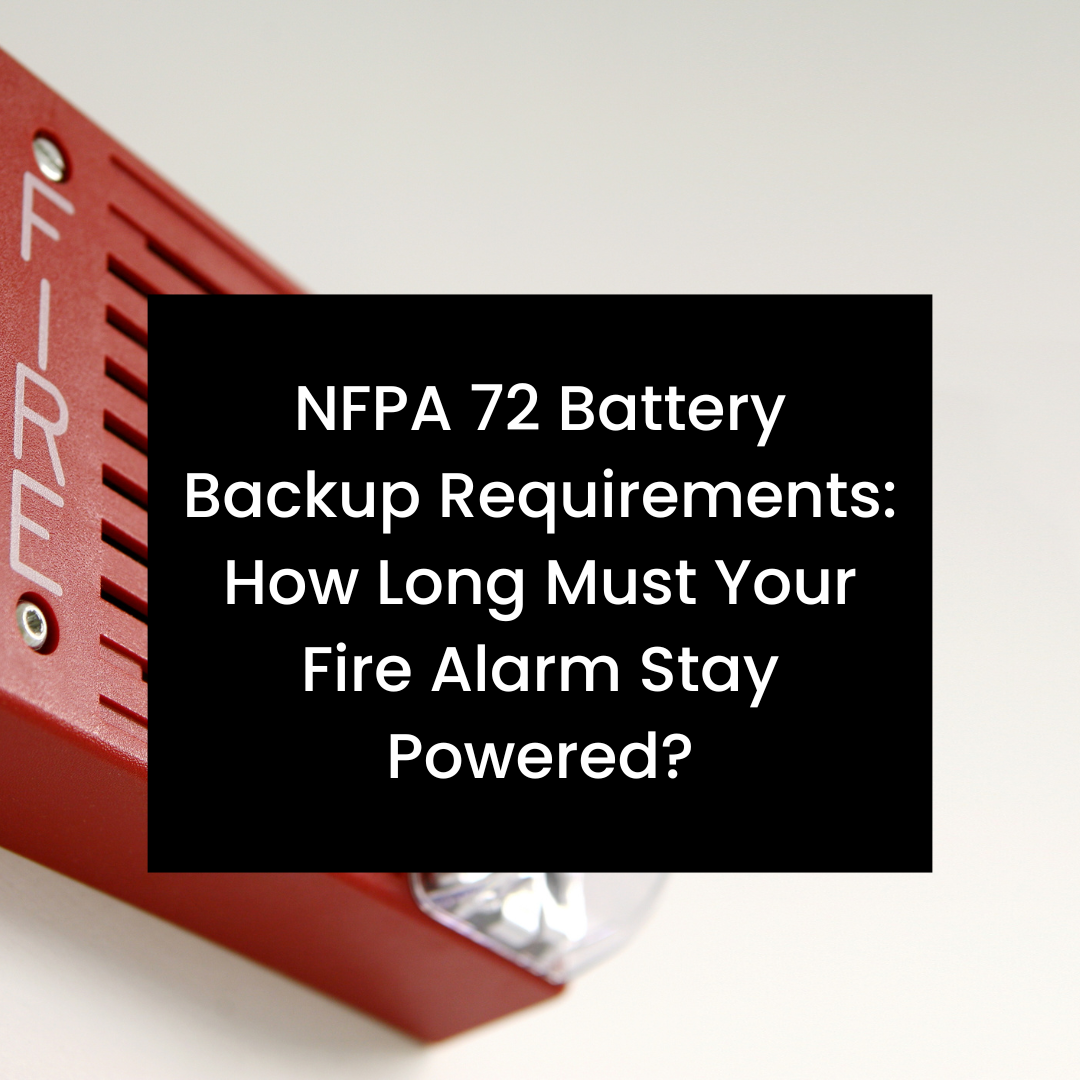 fire alarm system battery backup requirements